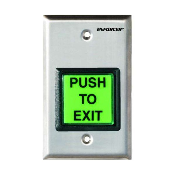 Illuminated green 2 square momentary pushbutton. NO/NC Contact, rated 3A at 24VDC. Built-in